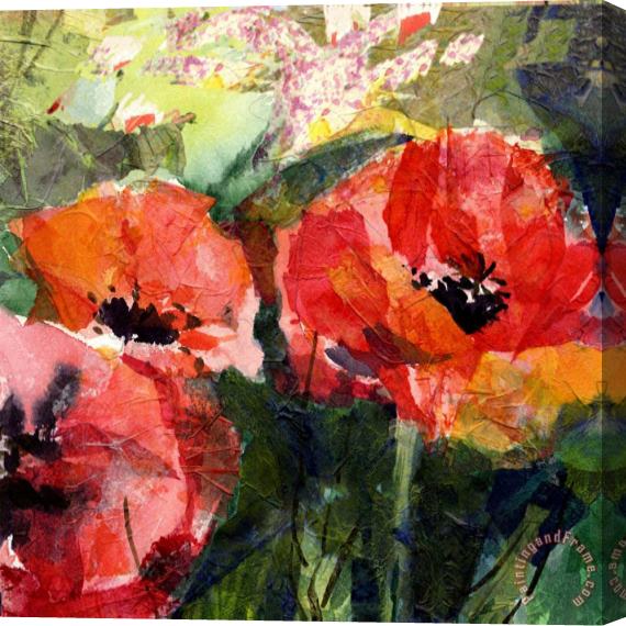 Wendy Kroeker Red Poppies 2 Stretched Canvas Painting / Canvas Art