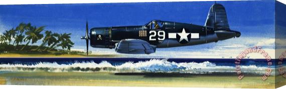 Wilf Hardy  Into the Blue American War planes Stretched Canvas Painting / Canvas Art