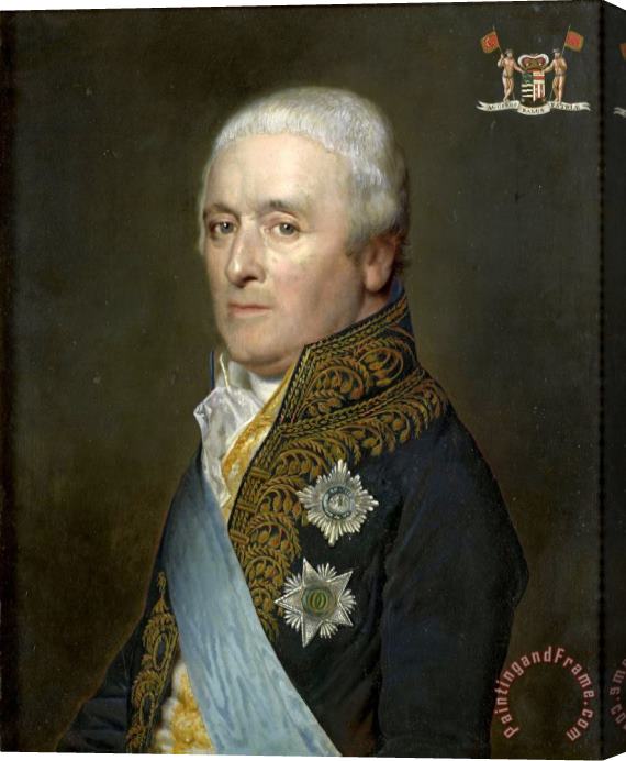 Willem Bartel van der Kooi Portrait of Adriaen Pieter Twent, Count of Rosenburg, Minister of Public Works, Minister of The Interior, Chamberlain of King Louis Napoleon Stretched Canvas Print / Canvas Art