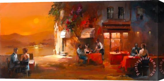willem haenraets Dinner for Two I Stretched Canvas Print / Canvas Art
