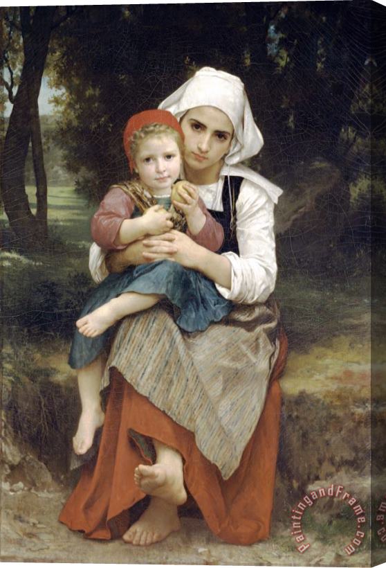 William Adolphe Bouguereau Breton Brother And Sister Stretched Canvas Print / Canvas Art