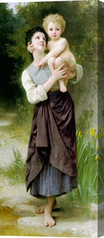 William Adolphe Bouguereau Brother And Sister (1887) Stretched Canvas Painting / Canvas Art