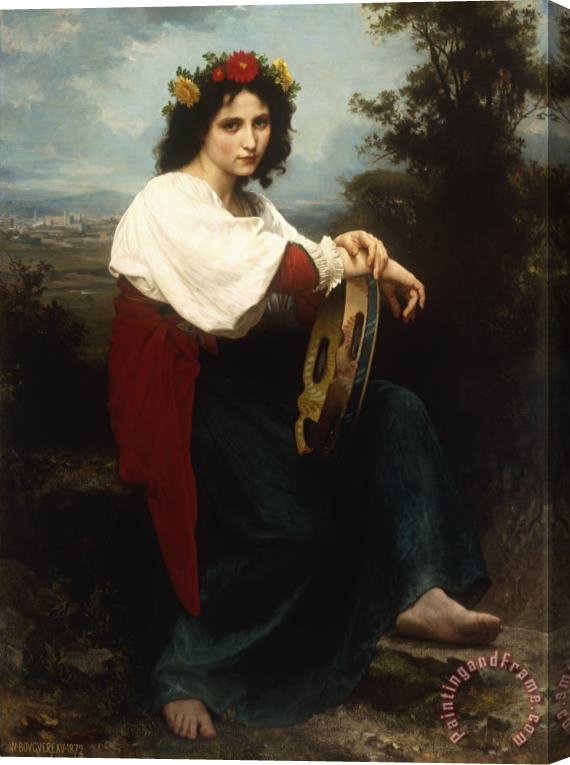 William Adolphe Bouguereau Italian Woman With A Tambourine Stretched Canvas Print / Canvas Art