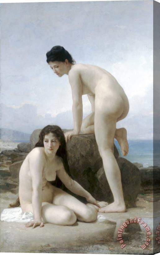 William Adolphe Bouguereau Les Deux Baigneuses (1884) Stretched Canvas Painting / Canvas Art