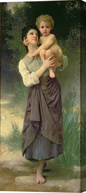 William Adolphe Bouguereau Mother and Child Stretched Canvas Print / Canvas Art