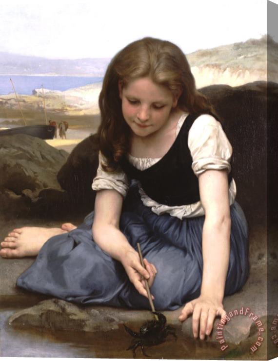 William Adolphe Bouguereau The Crab Stretched Canvas Painting / Canvas Art