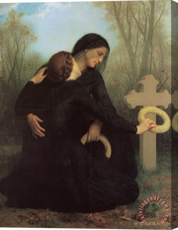 William Adolphe Bouguereau The Day of The Dead Stretched Canvas Painting / Canvas Art