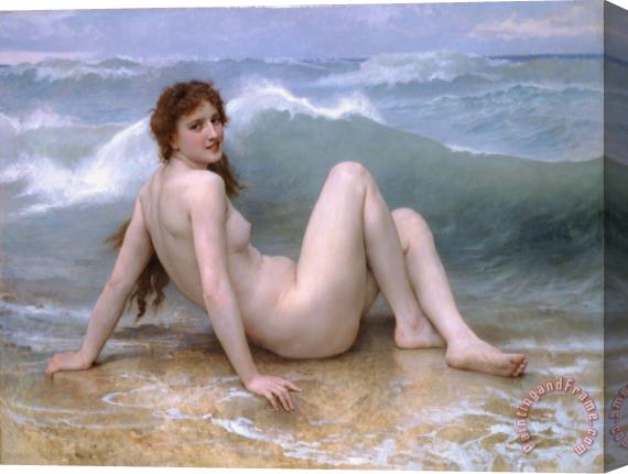 William Adolphe Bouguereau The Wave (1896) Stretched Canvas Painting / Canvas Art