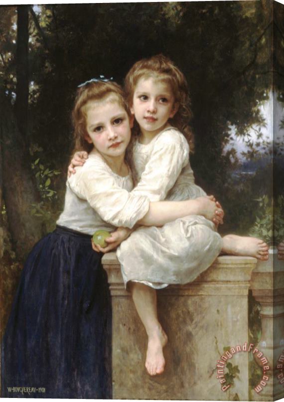 William Adolphe Bouguereau Two Sisters Stretched Canvas Painting / Canvas Art