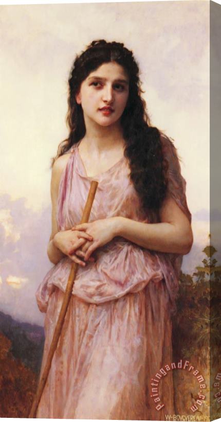 William Adolphe Bouguereau Waiting Stretched Canvas Painting / Canvas Art