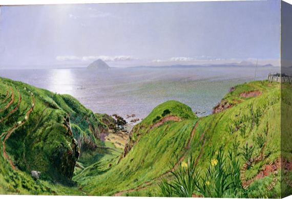 William Bell Scott A View of Ailsa Craig and the Isle of Arran Stretched Canvas Print / Canvas Art