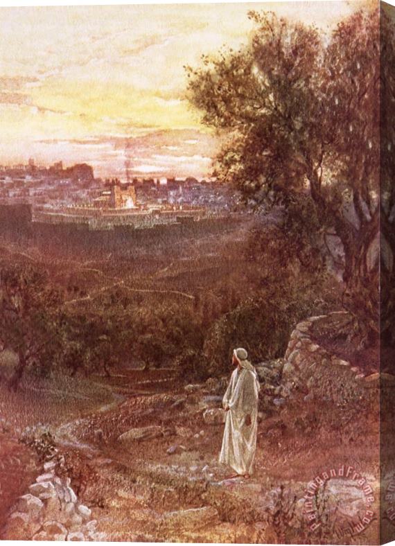 William Brassey Hole Jesus on the mount of Olives Stretched Canvas Painting / Canvas Art