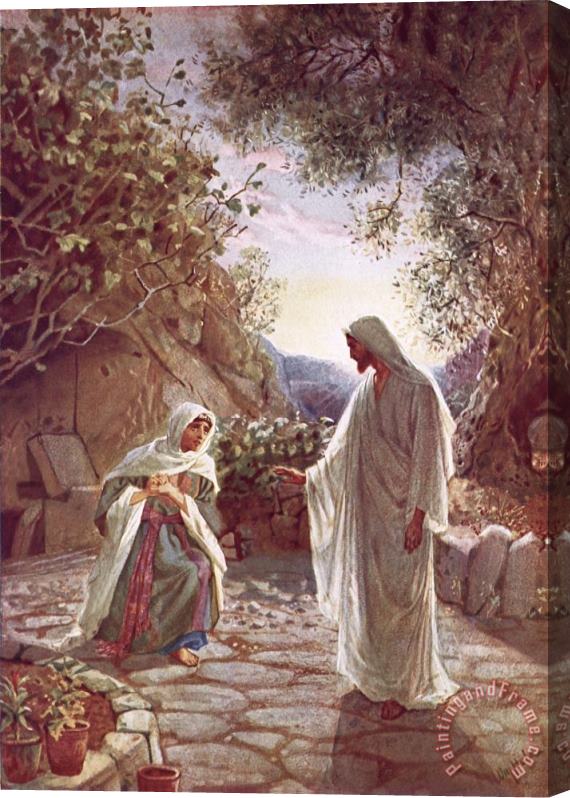 William Brassey Hole Jesus revealing himself to Mary Magdalene Stretched Canvas Print / Canvas Art
