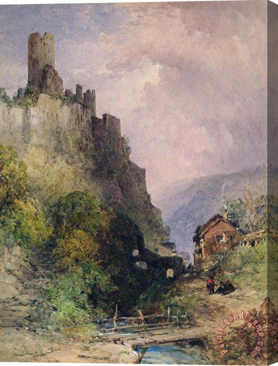 William Callow  The Castle of Katz on the Rhine Stretched Canvas Painting / Canvas Art