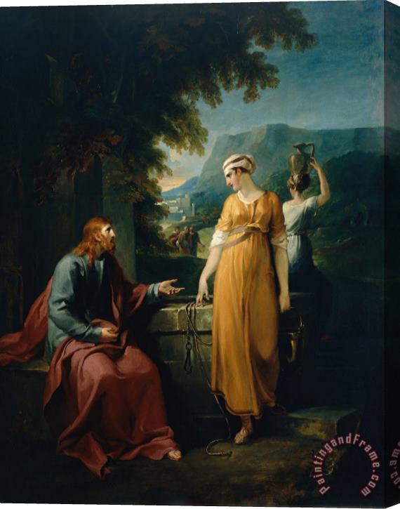 William Hamilton Christ And The Woman of Samaria Stretched Canvas Painting / Canvas Art