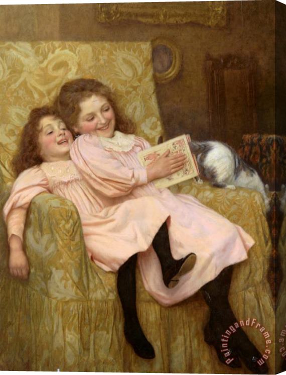 William Henry Gore Teasing The Cat Stretched Canvas Painting / Canvas Art