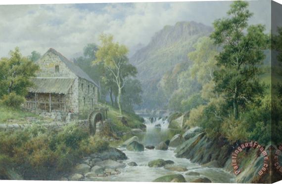 William Henry Mander Old Disused Mill Dolgelly Stretched Canvas Painting / Canvas Art