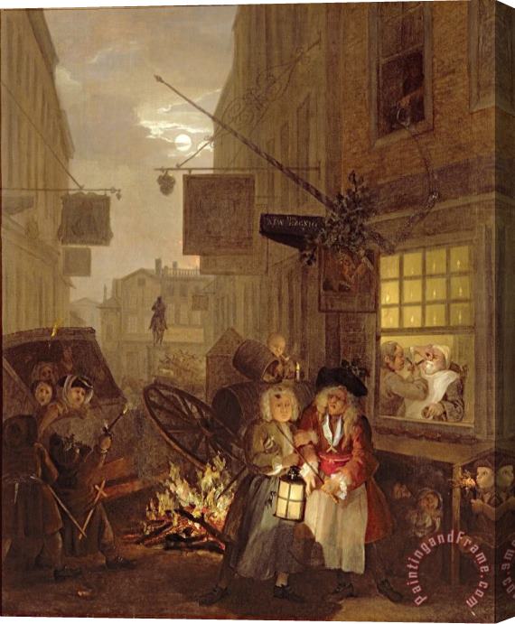 William Hogarth Night Stretched Canvas Painting / Canvas Art