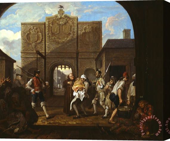 William Hogarth O The Roast Beef of Old England ('the Gate of Calais') Stretched Canvas Print / Canvas Art