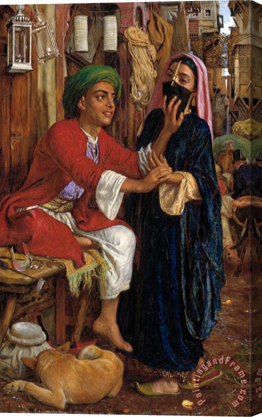 William Holman Hunt The Lantern Maker's Courtship, a Street Scene in Cairo Stretched Canvas Print / Canvas Art
