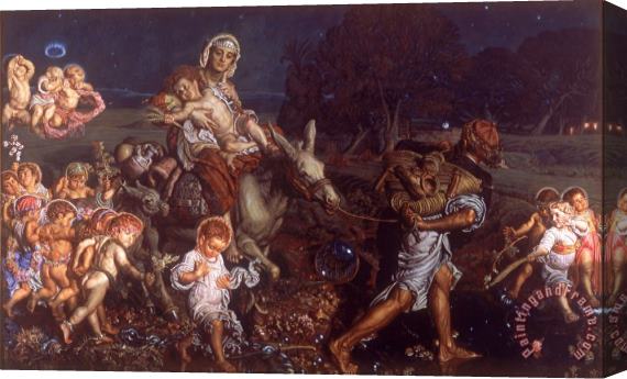 William Holman Hunt The Triumph of The Innocents Stretched Canvas Painting / Canvas Art