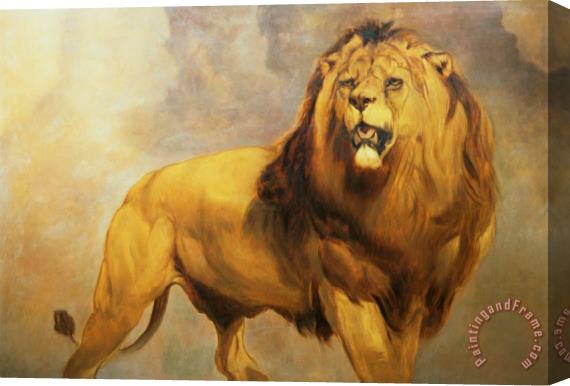 William Huggins Lion Stretched Canvas Painting / Canvas Art