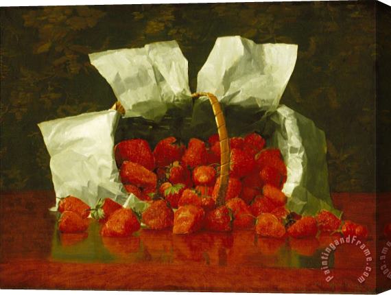 William J. McCloskey Strawberries Stretched Canvas Print / Canvas Art