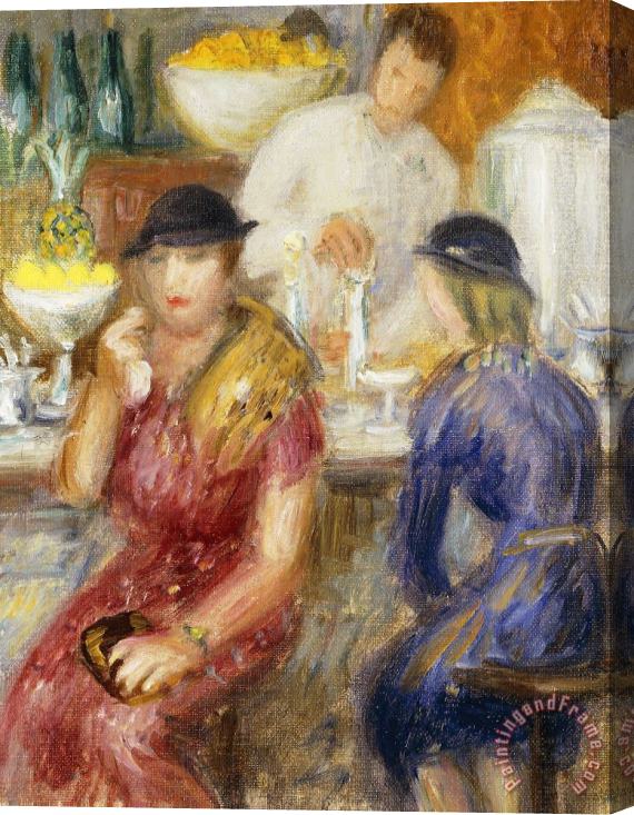 William James Glackens Study For The Soda Fountain Stretched Canvas Painting / Canvas Art