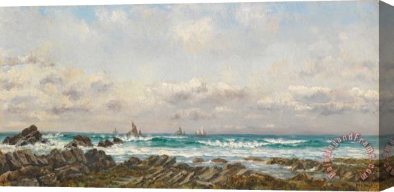 William Lionel Wyllie Boats at Sea Stretched Canvas Painting / Canvas Art