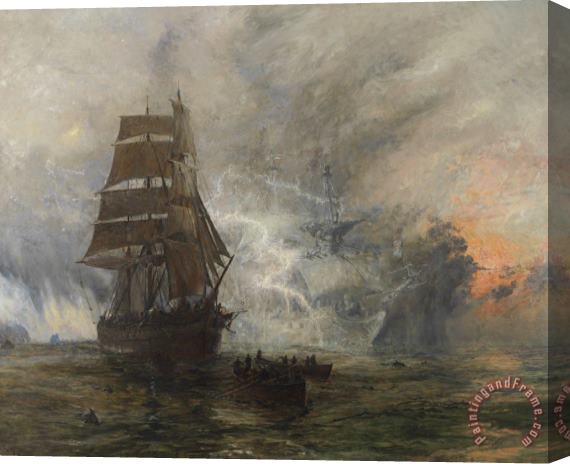 William Lionel Wyllie The Phantom Ship Stretched Canvas Print / Canvas Art