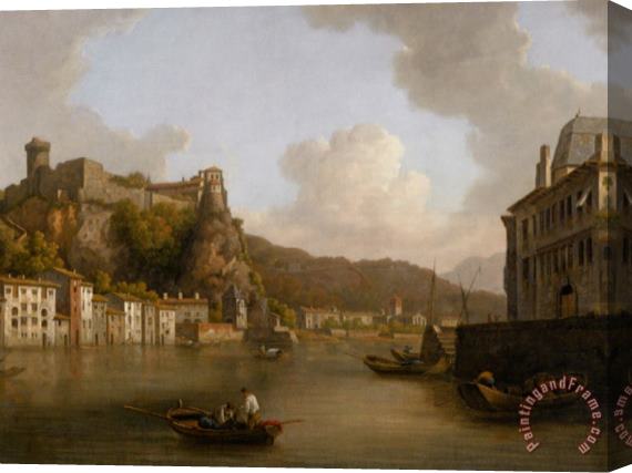 William Marlow View of The Chateau De Pierre Encise on The Rhone Lyon Stretched Canvas Print / Canvas Art