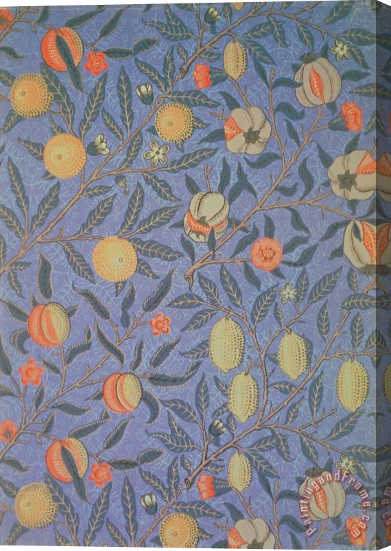 William Morris Blue Fruit Stretched Canvas Print / Canvas Art