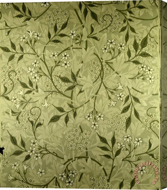 William Morris Jasmine Wallpaper Design Stretched Canvas Print / Canvas Art