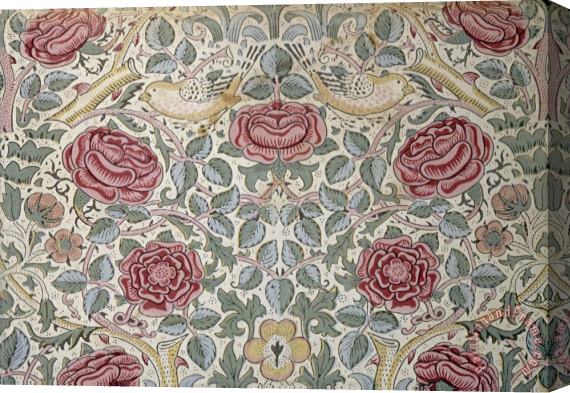 William Morris The Rose Pattern Stretched Canvas Painting / Canvas Art
