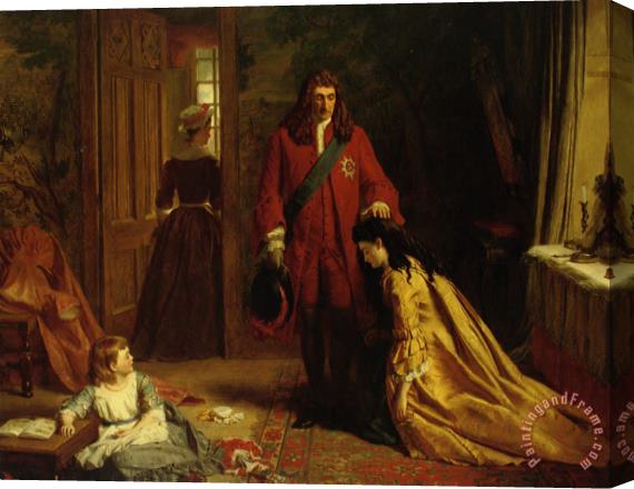 William Powell Frith Incident in The Life of Lady Mary Wortley Montague Stretched Canvas Print / Canvas Art