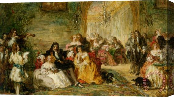William Powell Frith Study for The Last Sunday of Charles II Stretched Canvas Print / Canvas Art
