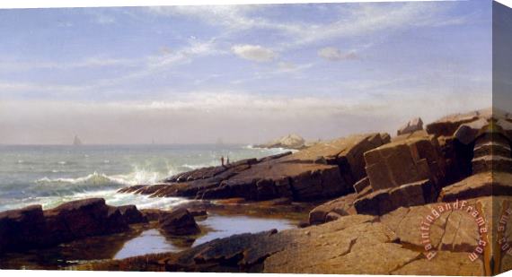 William Stanley Haseltine Rocks at Nahant Stretched Canvas Painting / Canvas Art