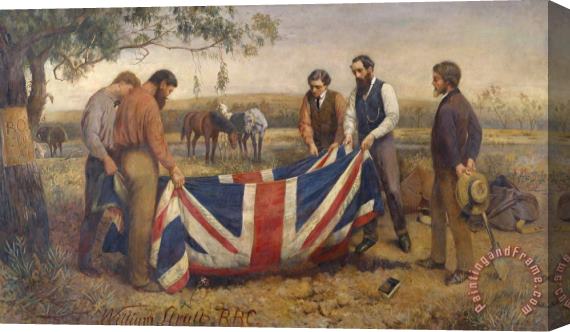 William Strutt The Burial of Burke Stretched Canvas Print / Canvas Art
