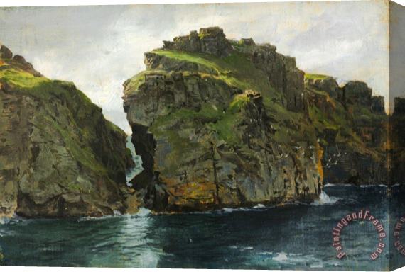 William Trost Richards Near Tintagel, Cornwall Stretched Canvas Print / Canvas Art