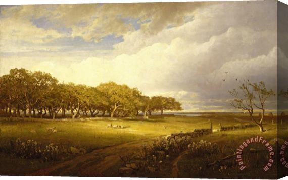 William Trost Richards Old Orchard at Newport Stretched Canvas Painting / Canvas Art