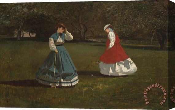 Winslow Homer A Game of Croquet Stretched Canvas Print / Canvas Art