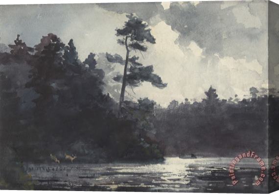 Winslow Homer Adirondack Lake Stretched Canvas Print / Canvas Art