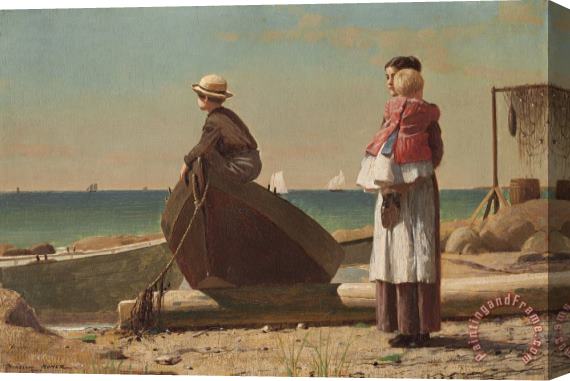 Winslow Homer Dad's Coming! Stretched Canvas Print / Canvas Art