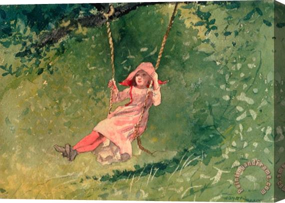 Winslow Homer Girl on a Swing Stretched Canvas Print / Canvas Art