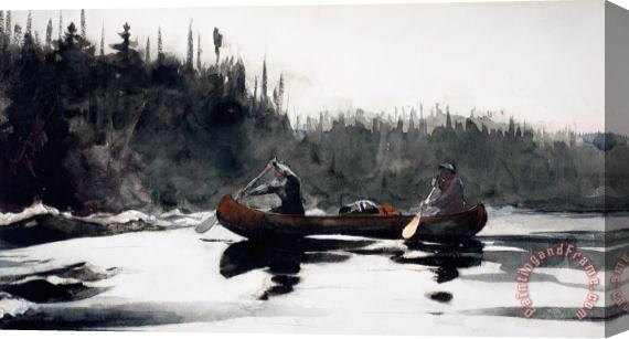 Winslow Homer Guides Shooting Rapids Stretched Canvas Painting / Canvas Art