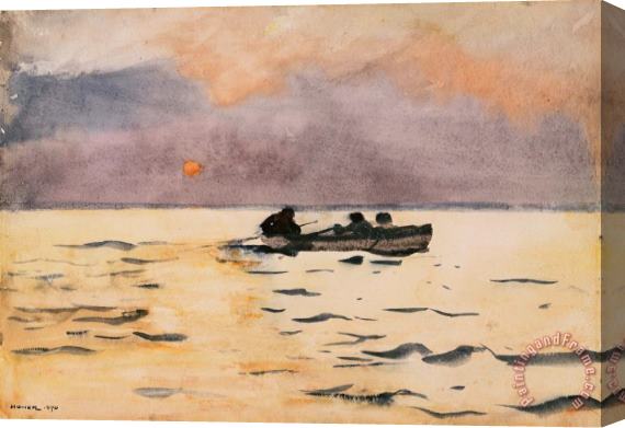Winslow Homer Rowing Home Stretched Canvas Print / Canvas Art