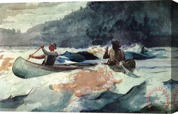 Winslow Homer Shooting The Rapids Stretched Canvas Painting / Canvas Art