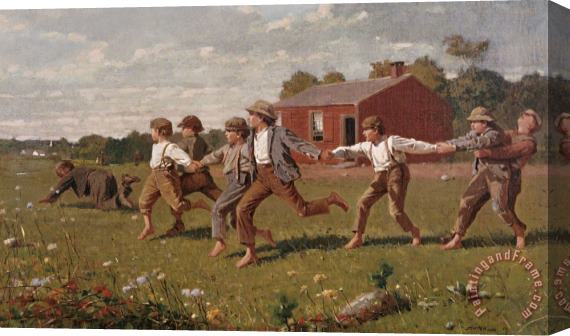 Winslow Homer Snap The Whip Stretched Canvas Painting / Canvas Art