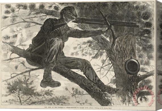 Winslow Homer The Army of The Potomac a Sharp Shooter on Picket Duty Stretched Canvas Print / Canvas Art