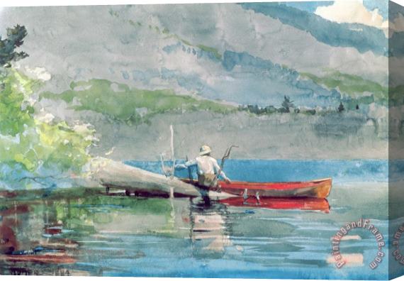 Winslow Homer The Red Canoe Stretched Canvas Painting / Canvas Art